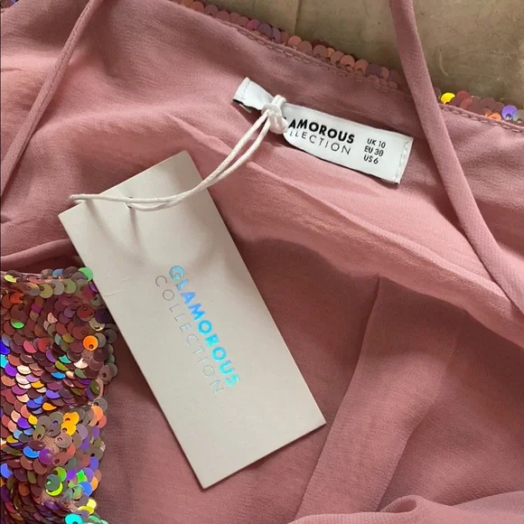 NWT Pink Sequin Romper - Picture 4 of 4